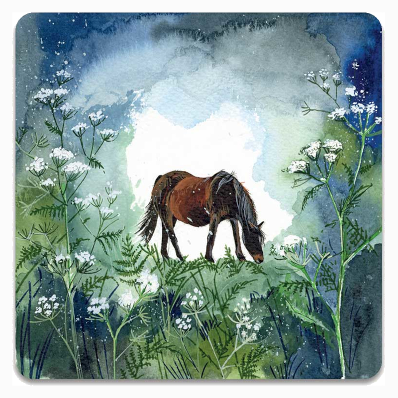 Fridge Magnet Alex Clark Horse Motif Horse And Flowers