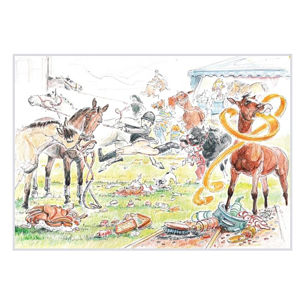 Greeting Card Jude Too Horse Motif Showtime