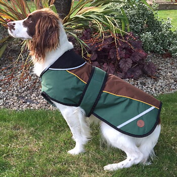 Dog Coat Country Pet Harness Waterproof Green