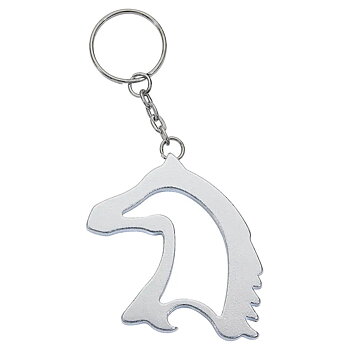 Key Ring AWST Intl Horse Head Silver