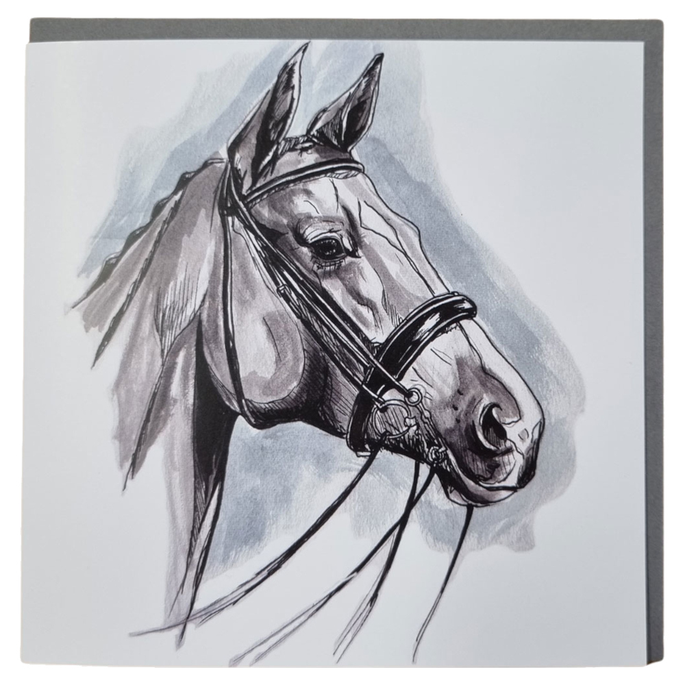 Greeting Card Gubblecote Horse Motif Dressage Horse 