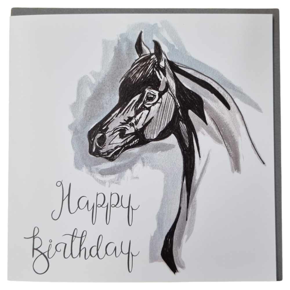 Birthday Card Gubblecote Horse Motif Arab Horse