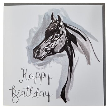 Birthday Card Gubblecote Horse Motif Arab Horse