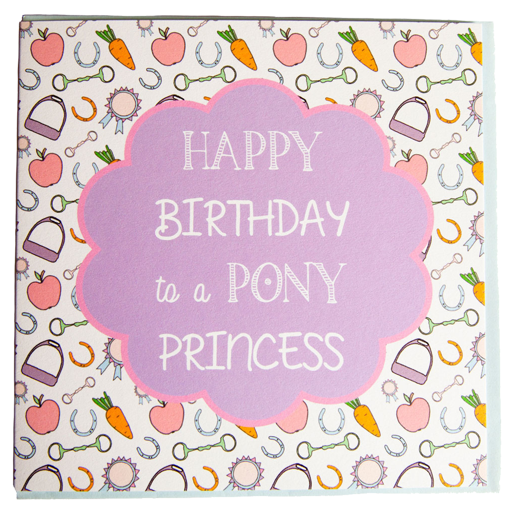 Födelsedagskort Gubblecote Hästinspirerat Motiv Pony Princess