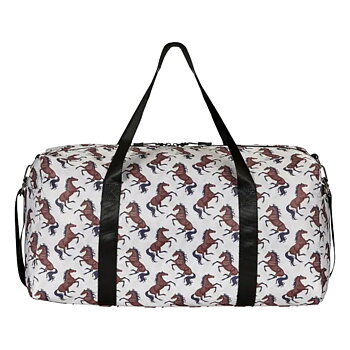 Duffle Bag AWST Intl Galloping Horses Beige