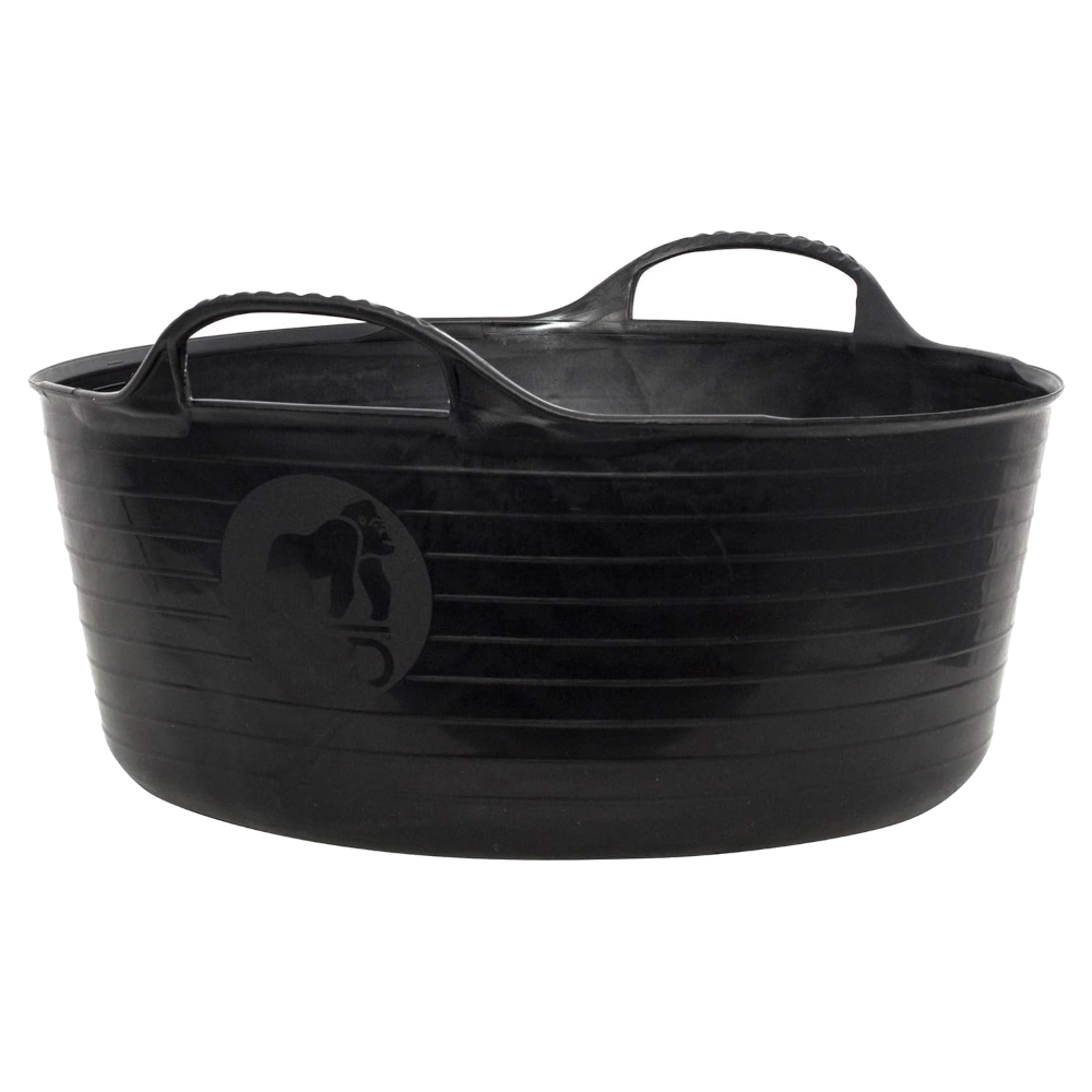 Plastic Bucket Red Gorilla 15 L  Shallow Black
