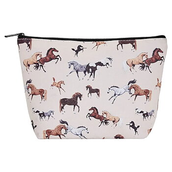 Toilet Bag AWST Intl Horse Motif Horses All Over