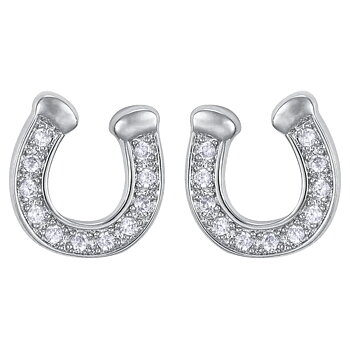 Earrings AWST Intl Horse Shoe Cubic Zirconia
