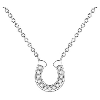 Necklace AWST Intl Horseshoe Cubic Zirconia