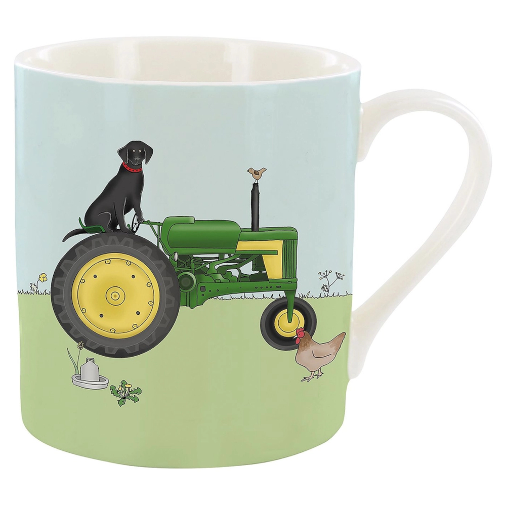 Mugg Emma Lawrence Designs Grön Traktor