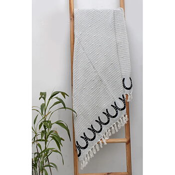 Cotton Throw AWST Intl Horseshoes White
