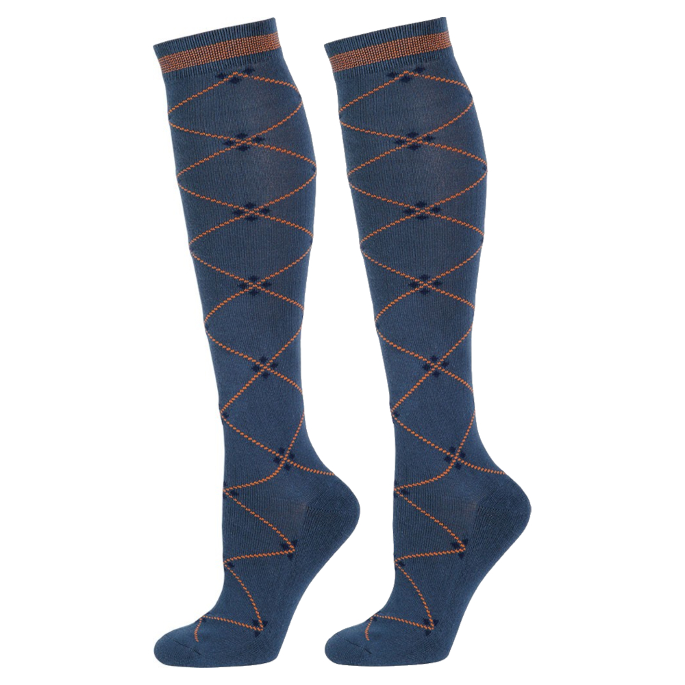 Riding Socks Harrys Horse Square Ensignia Blue