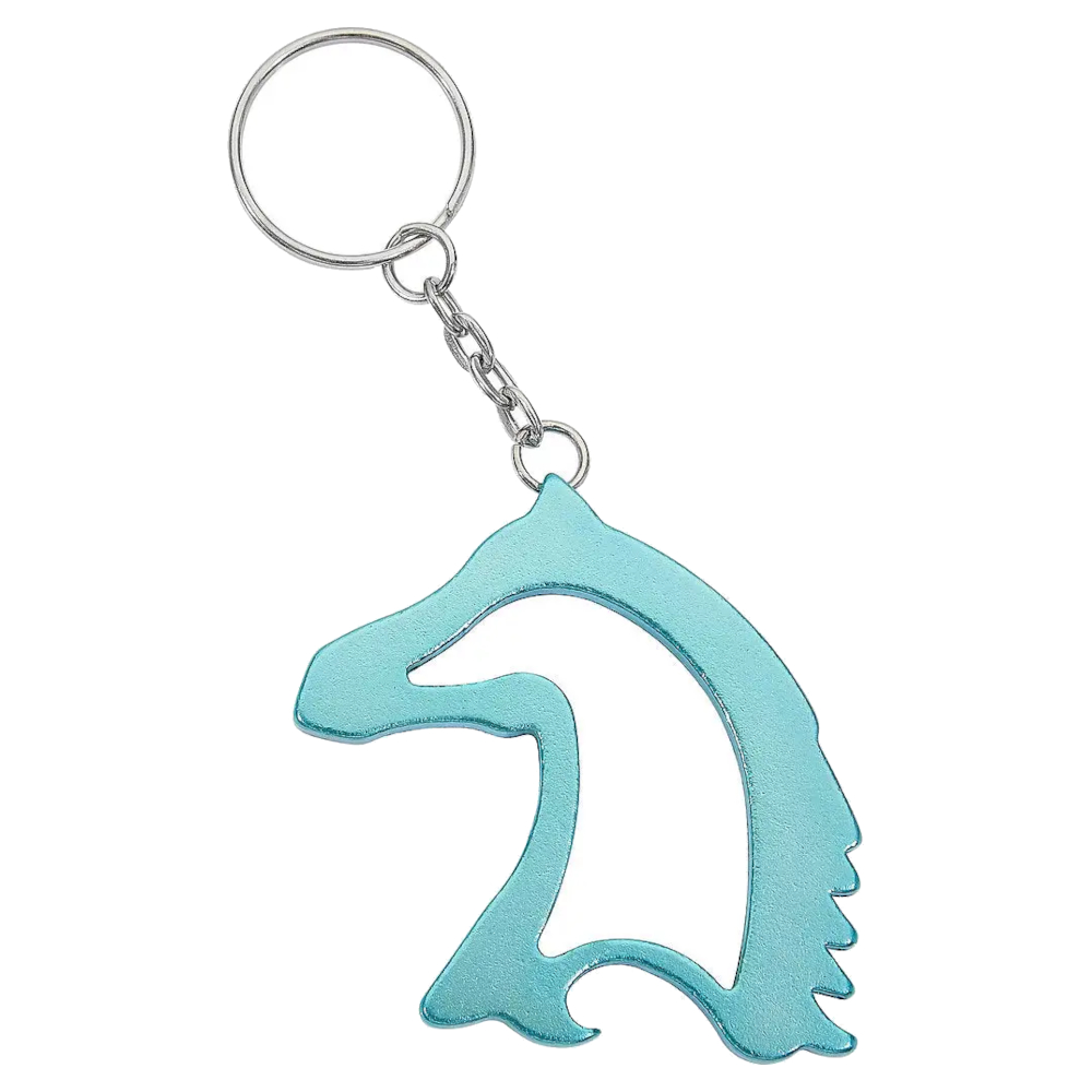 Key Ring AWST Intl Horse Head Turquoise