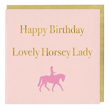 Birthday Card Whistlefish Lovely Horsey Lady