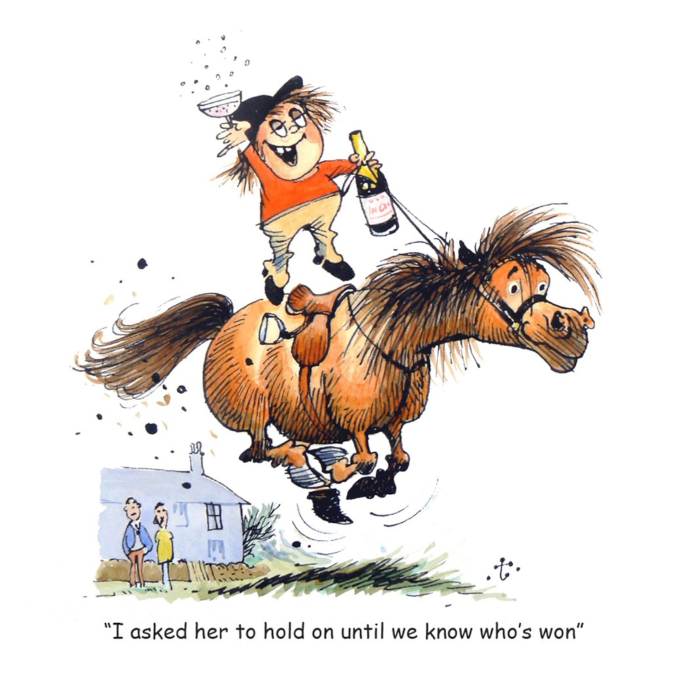 Kort Thelwell Hästmotiv Celebration