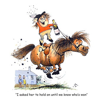Kort Thelwell Hästmotiv Celebration