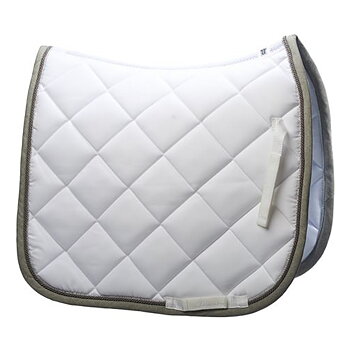 Dressage Saddle Pad  Rider By Horse Platinum White/Grey Mélange