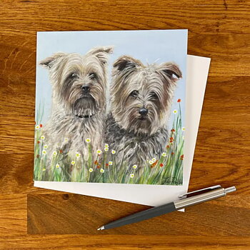 Greeting Card Dog Motif Bouncing Buddies Izzy