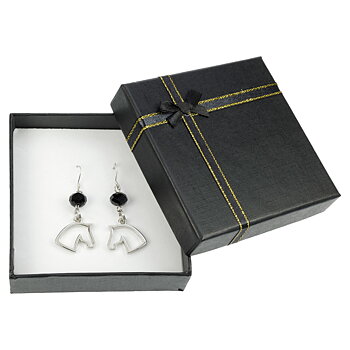 Earrings Happy Ross Horse Head & Glass Bead
