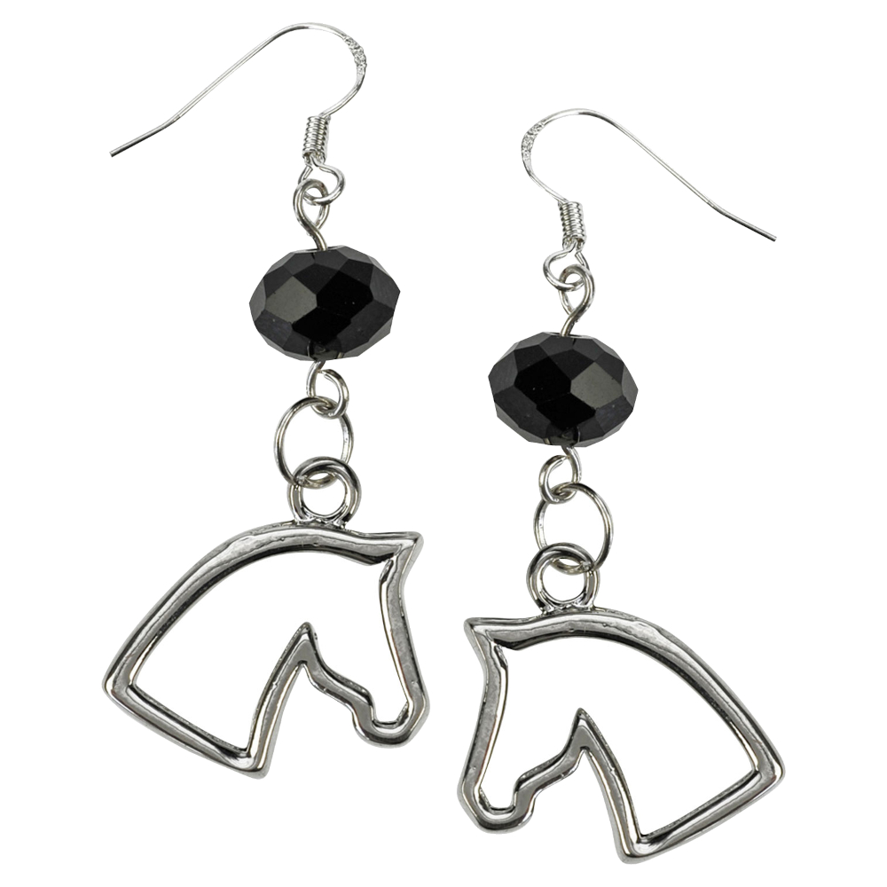 Earrings Happy Ross Horse Head & Glass Bead