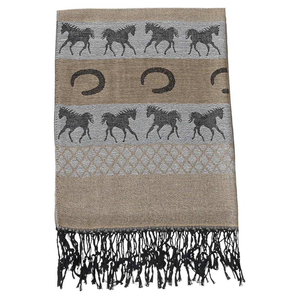 Shawl AWST Intl Equestrian Fashion Brown