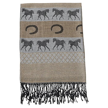 Shawl AWST Intl Equestrian Fashion Brown
