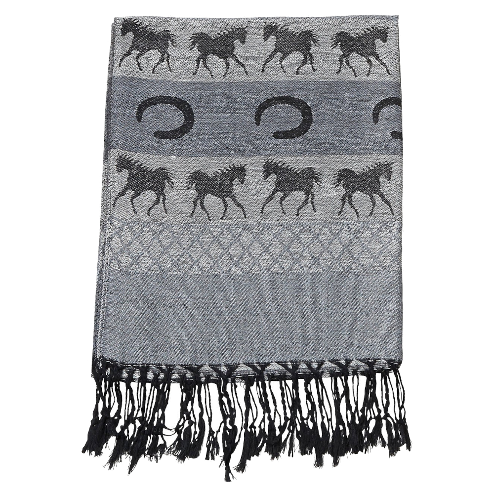 Shawl AWST Intl Equestrian Fashion Grey