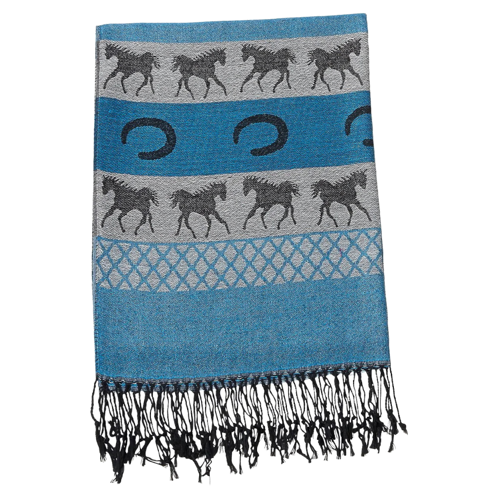 Shawl AWST Intl Equestrian Fashion Aqua