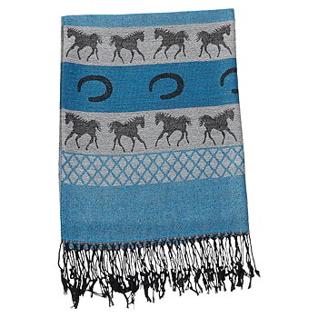 Shawl AWST Intl Equestrian Fashion Aqua