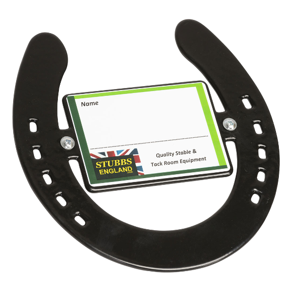 Nameplate Stubbs Horseshoe Black - 2