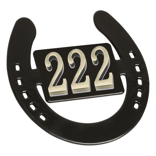 Nameplate Stubbs Horseshoe Black