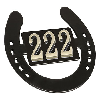 Nameplate Stubbs Horseshoe Black