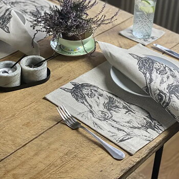 Placemats Selbrae House Linen Horse Motif 2-pack
