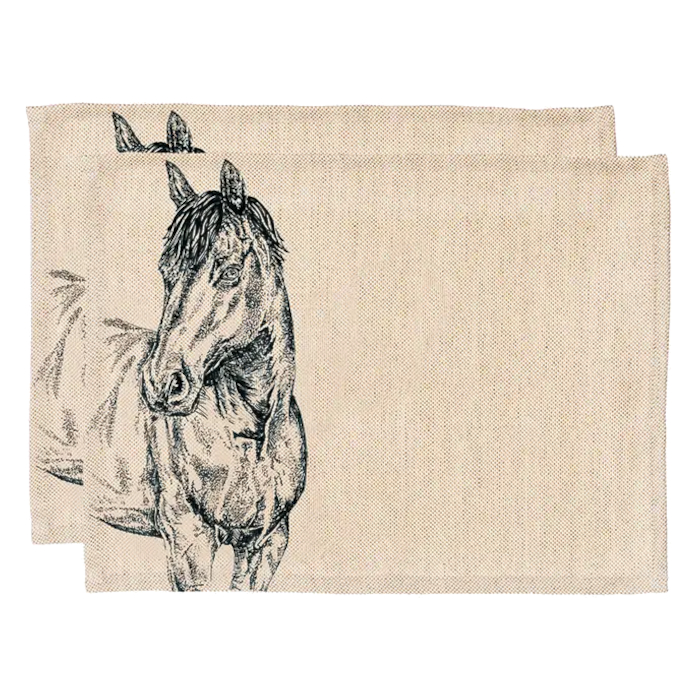 Placemats Selbrae House Linen Horse Motif 2-pack