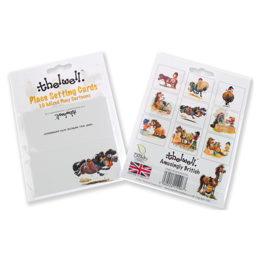 Place Setting Cards Thelwell Horse motif Ponies - 2