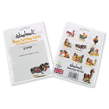 Place Setting Cards Thelwell Horse motif Ponies