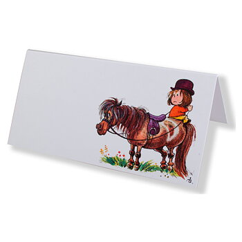 Place Setting Cards Thelwell Horse motif Ponies