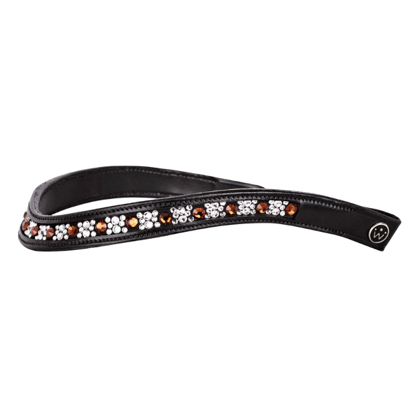 Browband SD Design De Luxe Smoked Topaz Black
