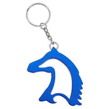 Key Ring AWST Intl Horse Head Blue