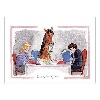 Kort Otter House Hästmotiv Alisons Animals Love Me Love My Horse