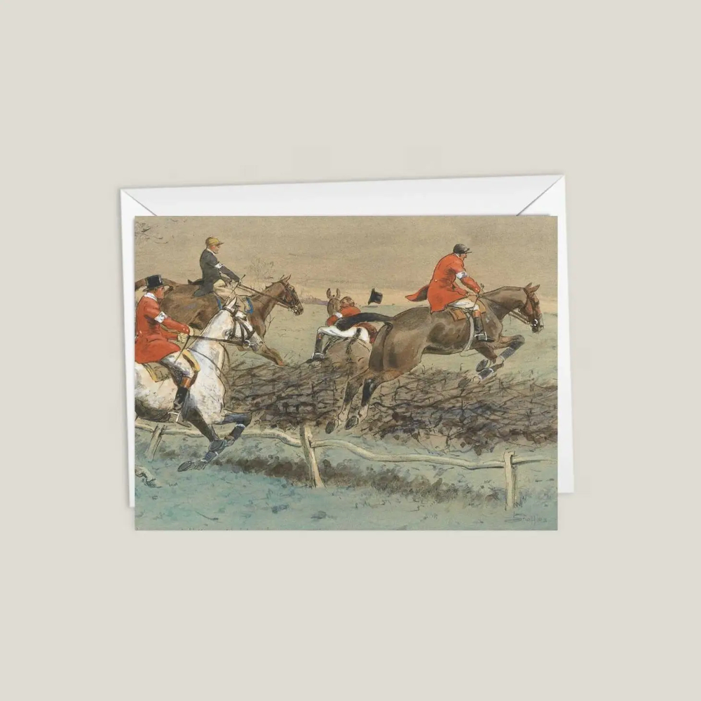 Greeting Card Nimrod Paper Fox Hunting Motif A Point To Point
