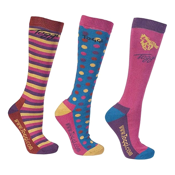Riding Socks Toggi Chaka Pink 3-pack