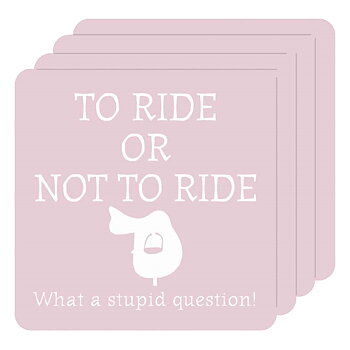 Coaster Grays 1922 Horse Motif To Ride Pink