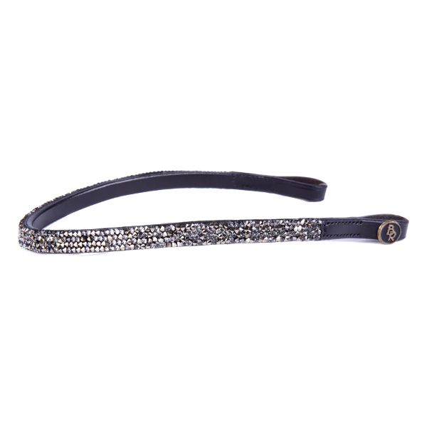 Pannband BR Bieman de Haas Crystal Rocks Metal Silver Svart