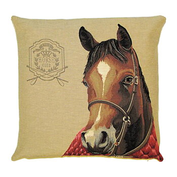 Gobelängkudde Yapatkwa Hästmotiv Horse Club Beige