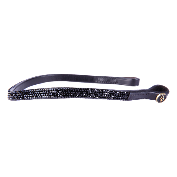 Pannband BR Bieman de Haas Crystal Rocks Jet Svart