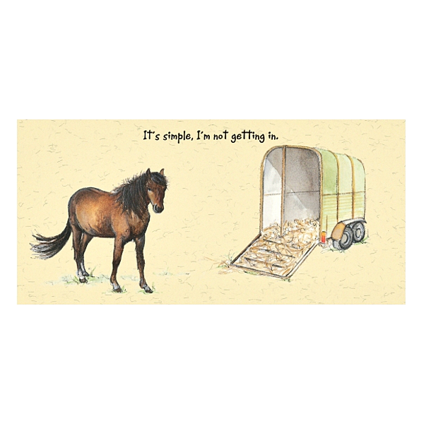 Greeting Card The Little Dog Laughed Horse Motif I Am Not Getting In