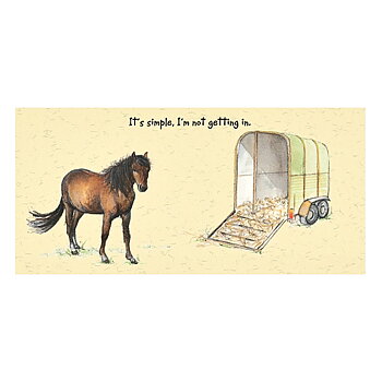Greeting Card The Little Dog Laughed Horse Motif I Am Not Getting In