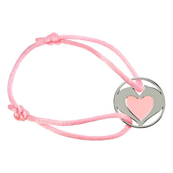 Bracelet Happy Ross Heart Horses Pink