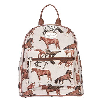 Ryggsäck Signare Hästmotiv Running Horse Beige